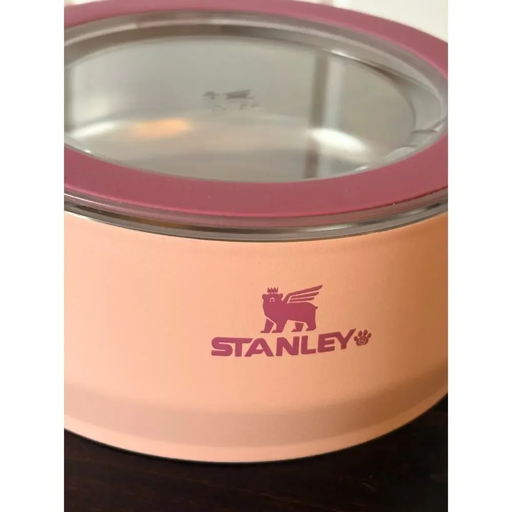 Stanley 24 oz Dog Bowl Pink Cowgirl Cowboy Hat Stainless Steel Pet Bowl NWOT